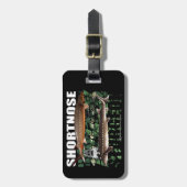 Shortnoseのチョウザメのコラージュの荷物のラベル ラゲッジタグ (正面縦)