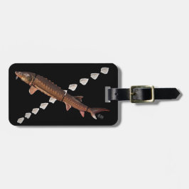 Shortnoseのチョウザメ及びScutesの荷物のラベル ラゲッジタグ