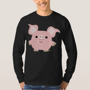 Shortyの漫画のブタのTシャツ Tシャツ