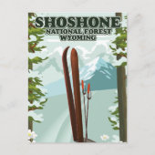 Shoshone National Forest Ski旅行ポスター ポストカード (正面)