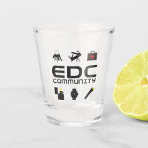 Shot Glass - EDCCロゴ(黒、色付き)
