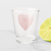 Shot Glass Heart Fingerprint – Unique Love Print  ショットグラス (裏面)