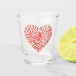 Shot Glass Heart Fingerprint – Unique Love Print  ショットグラス