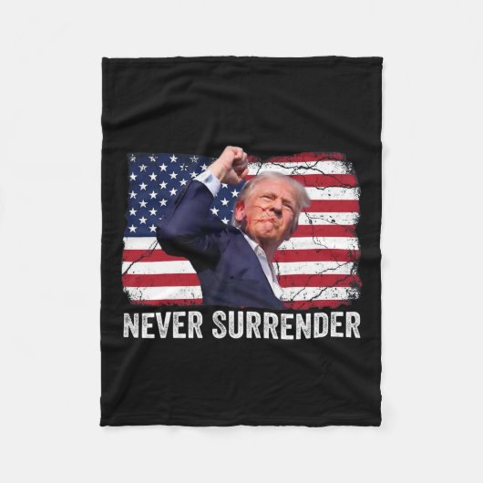 Shot Shirt 2024ラリー – 決して降伏しない1 フリースブランケット (正面)