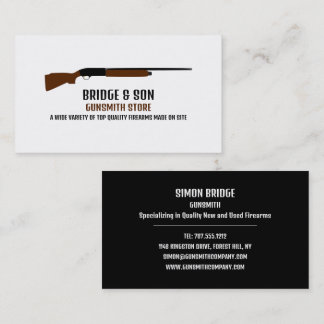 Shotgunデザイン、Gunsmith、Gunstore 名刺