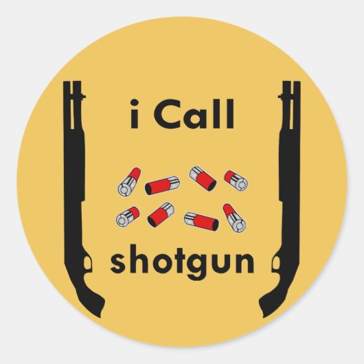 Shotgun (c)WhiteTigerLLC.comに電話する ラウンドシール (正面)