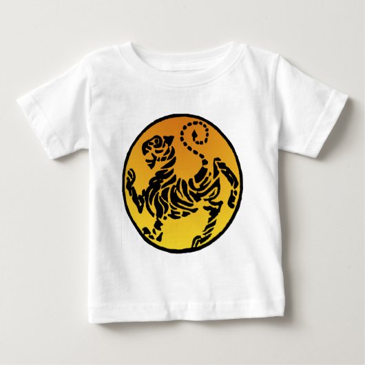 Shotokanのトラ-金ゴールド ベビーTシャツ (正面)