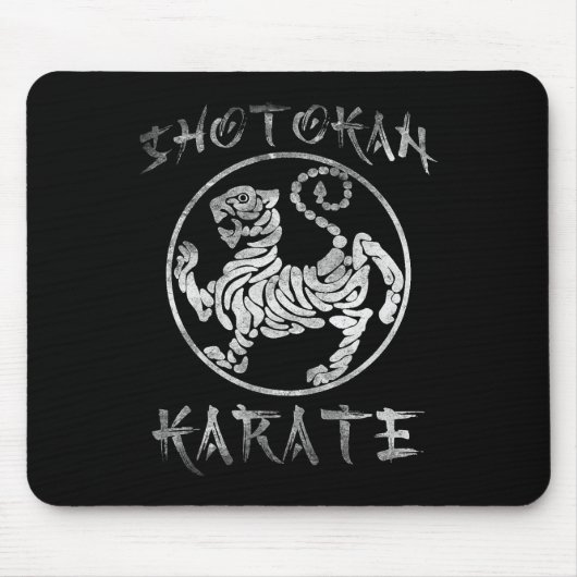 Shotokan Karate Symbol Tiger Dojo Training Kanji V マウスパッド (正面)