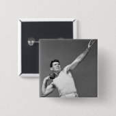 Shotputを投げている人 缶バッジ (正面&裏面)