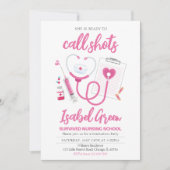 Shotsを呼び出す準備ができてナース卒業 招待状 (正面)