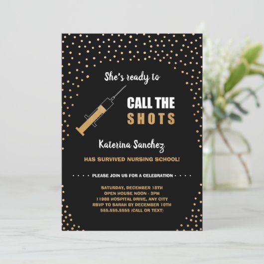 Shots看護学校に電話する準備ができている 招待状 (スタンド正面)