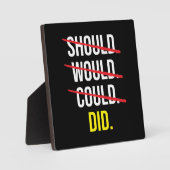 Should Would Vs Did やる気を起こさせる - フォトプラーク (正面)