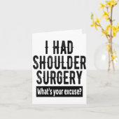 Shoulder Surgery Recovery Quote Funny Get Well Soo カード (黄色い花)