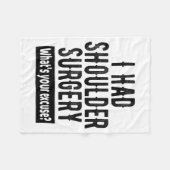 Shoulder Surgery Recovery Quote Funny Get Well Soo フリースブランケット (正面(横))