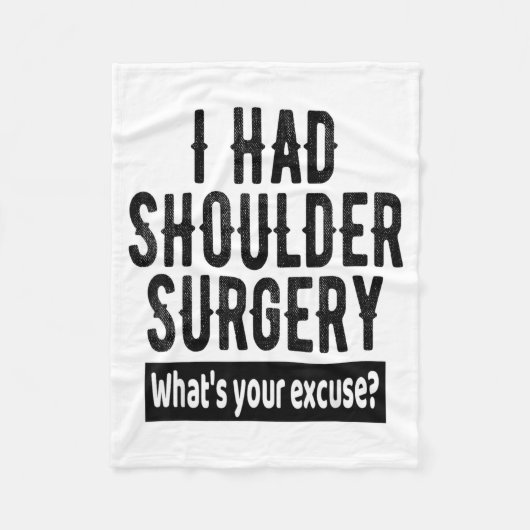Shoulder Surgery Recovery Quote Funny Get Well Soo フリースブランケット (正面)
