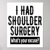Shoulder Surgery Recovery Quote Funny Get Well Soo ポスター (正面)