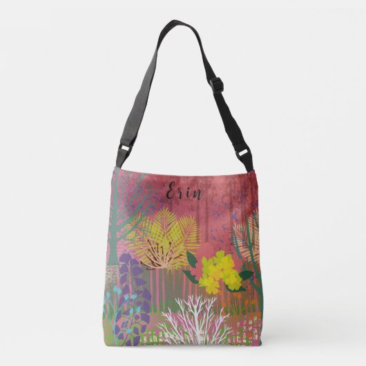 Shoulderbag  "abstract flora" クロスボディバッグ (裏面)