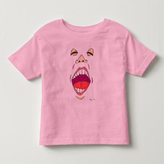 "Shout"幼児リンガーTシャツ トドラーTシャツ (正面)