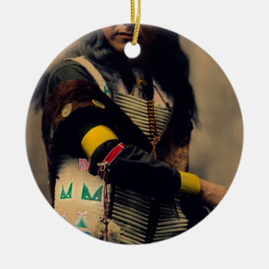 Shout At Oglala Sioux 1899 セラミックオーナメント (正面)