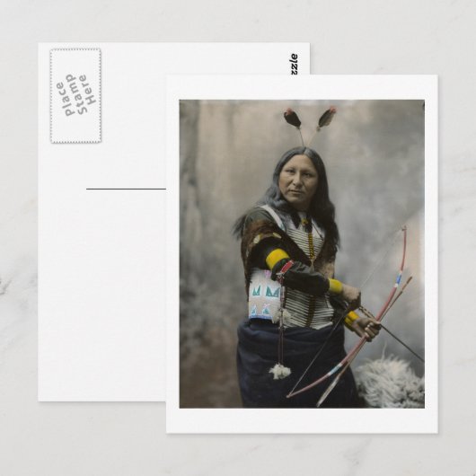 Shout At, Oglala Sioux, 1899 ポストカード (正面/裏面)