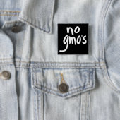 Shout No GMO's Protect our Food Black Badge 缶バッジ (インサイチュ)