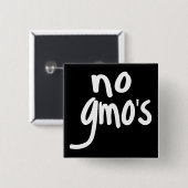 Shout No GMO's Protect our Food Black Badge 缶バッジ (正面&裏面)