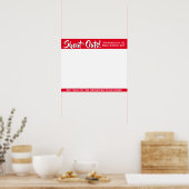 Shout out board employee daily kudos post-its ポスター (キッチン)