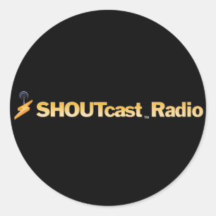 SHOUTcastのタイトルのステッカー ラウンドシール