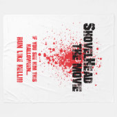 SHOVELHEAD映画- "血のよい"毛布 フリースブランケット (正面(横))