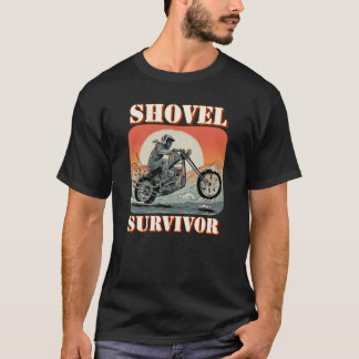 Shovelhead Survivor Biker t shirt Tシャツ