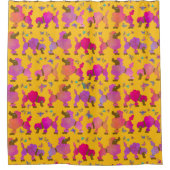 Show Dogs Groomed and Ready to Prance in Summer シャワーカーテン (正面)