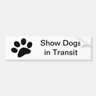 Show Dogs in Transit Bumperステッカー バンパーステッカー