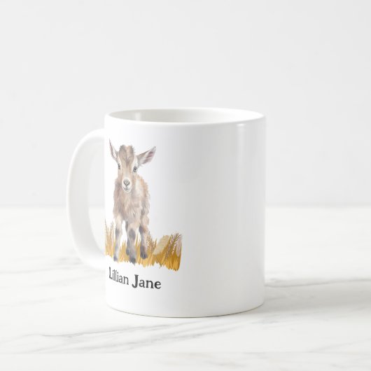 Show Goat Custom Name コーヒーマグカップ (正面左)