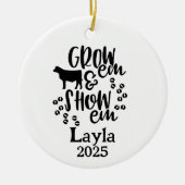 Show Heifer 4H Ornament セラミックオーナメント (正面)