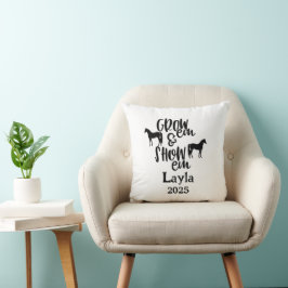 Show Horse Custom Name Pillow クッション