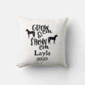Show Horse Custom Name Pillow クッション (正面)