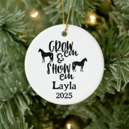 Show Horse Ornament, Rodeo Horse Ornament セラミックオーナメント