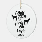Show Horse Ornament, Rodeo Horse Ornament セラミックオーナメント (左)