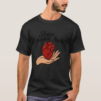 Show Love with a Heartfulouch girl Tシャツ