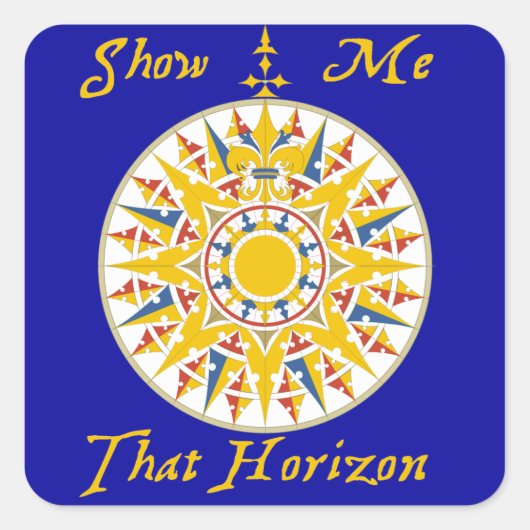 Show Me That Horizonのステッカー – パック20 スクエアシール (正面)