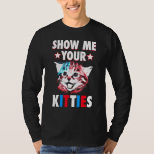 Show Me Your Cats猫ちゃんレトロヴィンテージサンセット Tシャツ
