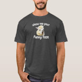 Show me your funny face lachendes Alpaka Lama Tシャツ (正面)