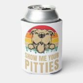 Show Me Your Pitties Pitbull Dog Lovers 缶クーラー (缶裏面)