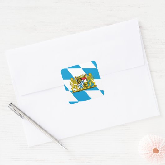 Show off your colors - Bayern/Bavaria スクエアシール (封筒)