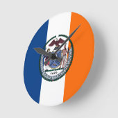 Show off your colors - New York ラウンド壁時計 (傾斜)