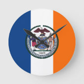 Show off your colors - New York ラウンド壁時計 (正面)