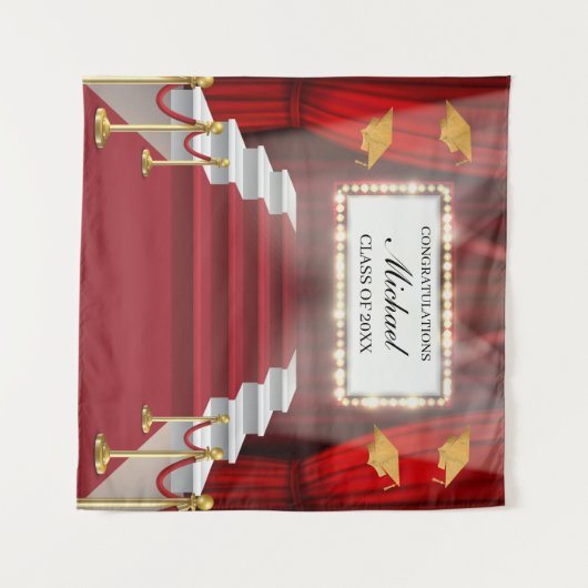  Show Red Carpet  Graduation Backdrop banner タペストリー (正面(横))