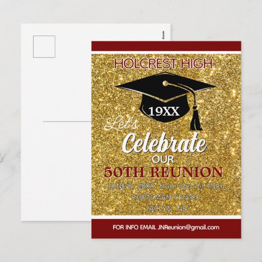 Show stopper Class Reunion invitation post card シーズンポストカード (正面/裏面)