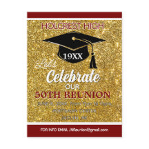 Show stopper Class Reunion invitation post card