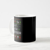 -show supervisorクリスマスセーター醜いおもしろいクリスマス コーヒーマグカップ (正面左)